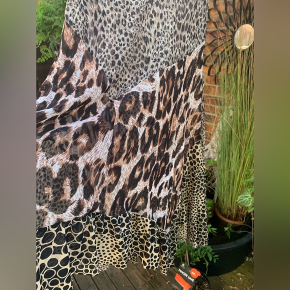 Boutique dress Caroline morgan mini / midi dress mesh sheer - Picture 3 of 14